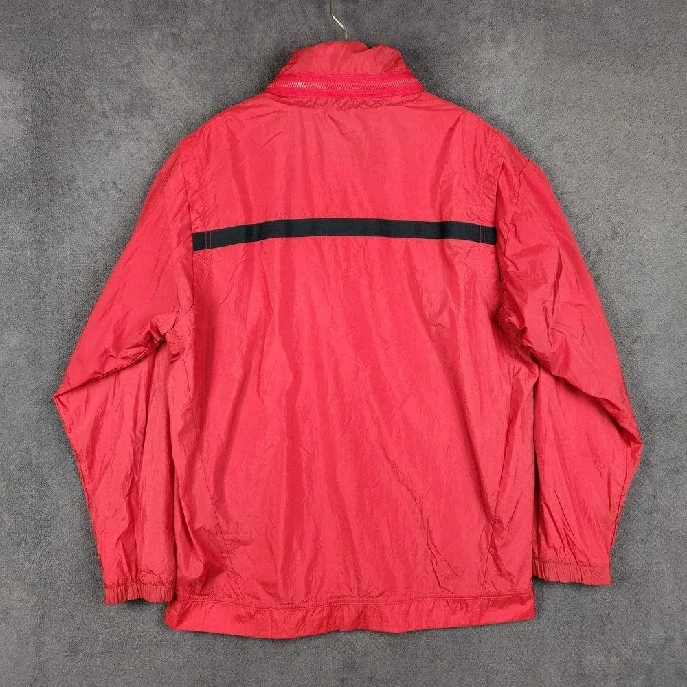 Nike Air Jordan Wings Flight Windbreaker Jacket Mens Medium Red Full Zip Hooded